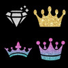 Glittermarx MiniMarx Stencil Kits Royalty Set.