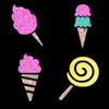  Glittermarx MiniMarx Stencil Kits Sweets Set.