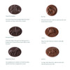 Dark Horse Chocolates, description of six styles in the Advent Calendar.