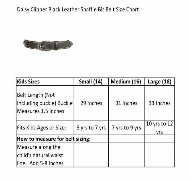 Huntley Equestrian Kids Snaffle Bit Leather Belt - Just for Ponies