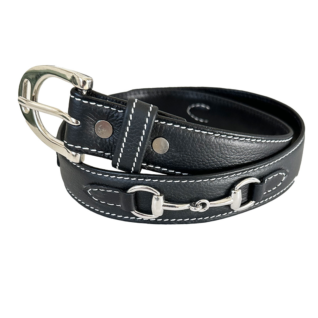 Huntley Equestrian Kids Snaffle Bit Leather Belt - Just for Ponies
