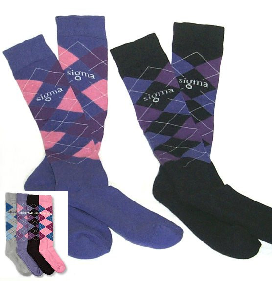 Argyle Riding Knee Socks Ladies