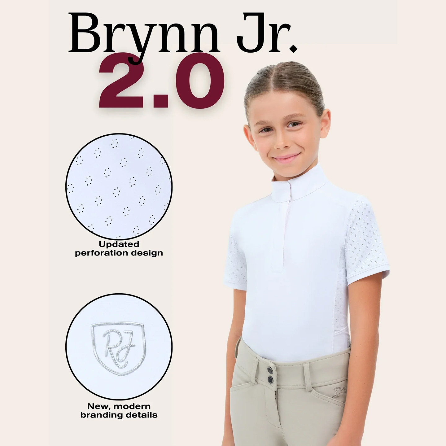 LeMieux Chemise Junior Classics Brynn Manches Courtes Filles - Motif Léopard Rose