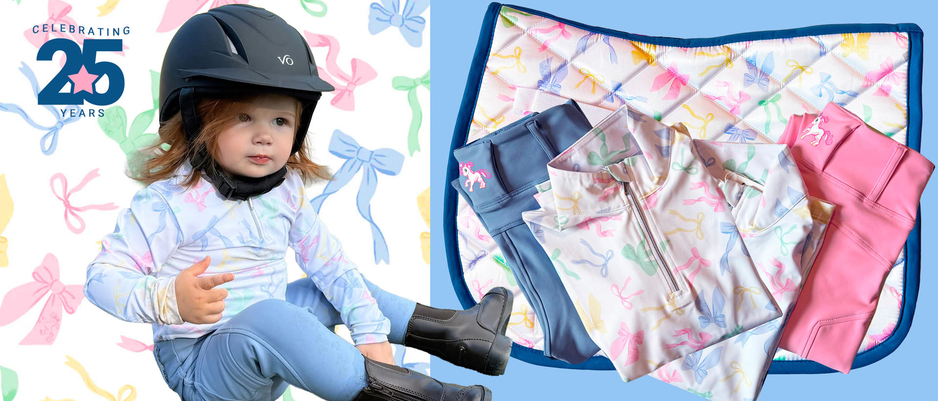 Belle & Bow 'Bows' Collection, jods, shirts, bows, pony saddle pads.