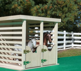 Model Horse Jumps Two-Stall Barn - Main Image