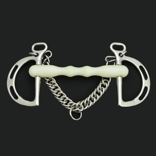 Mors double brisure avec embouts Olive - Pro avec Chaîne