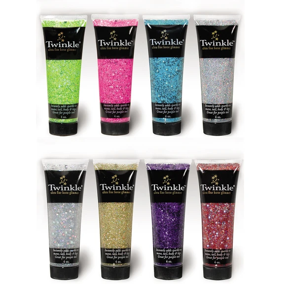 Twinkle Mane and Tail Gel in 8 sparkly colors.