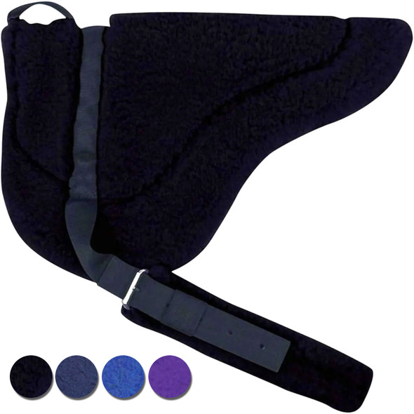 Coolback Fleece Bareback Pad, Black.