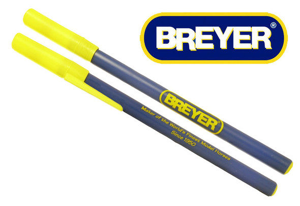Breyer Pen, Yellow and Blue Design (Black Ink)
