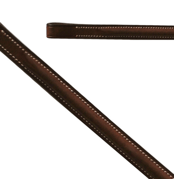 Americana Plain Raised Browband, Oakbark, Three Sizes