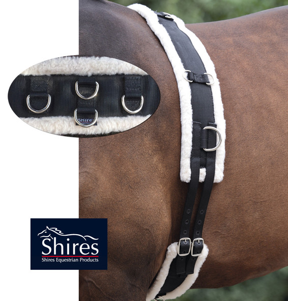 Shires Fleece-Lined Training Surcingle, Pony & Cob