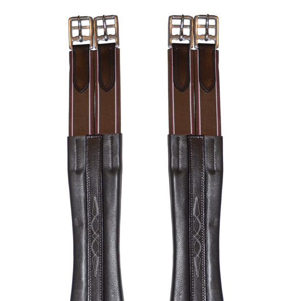 Bobby's FairHaven Fancy Stitched Girth with Double Elastic, 34" - 48" Bobby's FairHaven Fancy Stitched Girth with Double Elastic, 34" - 48"