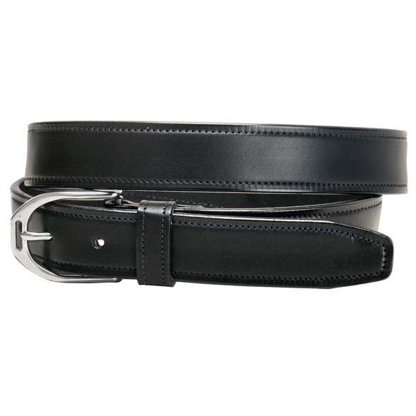 Tory 1.25" Stirrup Buckle Belt, Black, 24" - 32"