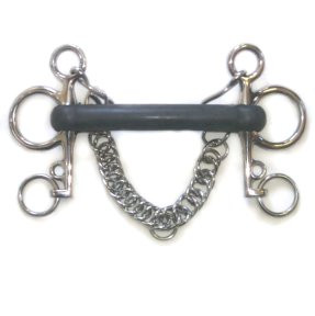 Coronet Hard Rubber Mouth Pelham 4.5"