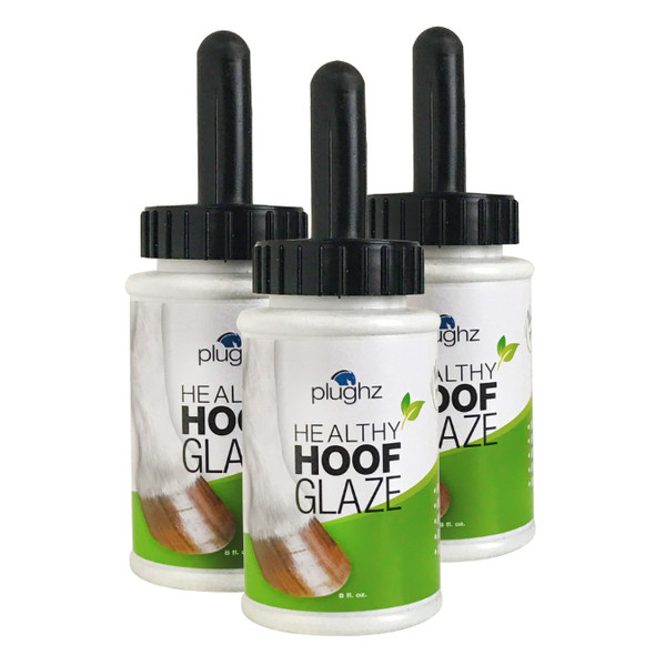 Plughz Healthy Hoof Glaze, 8 Oz Tub & Brush Cap