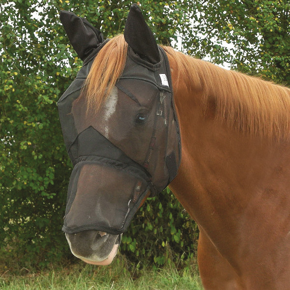 Cashel Quiet Ride Fly Mask, Long Nose with Ears - 4 Sizes