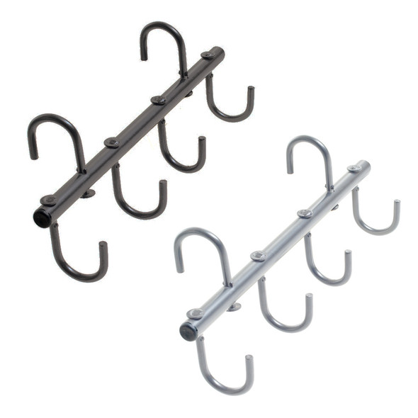 Equi-Essentials 4 Hook Portable Tack Rack, Black or Silver