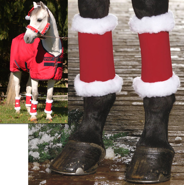 Holiday Horse Wear, Set of 4 Santa Leg Wraps