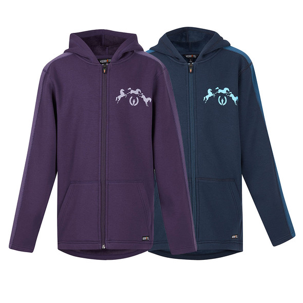 Kerrits Kids 'In Tandem' Hoodie, Blackberry & Indigo, XL Only