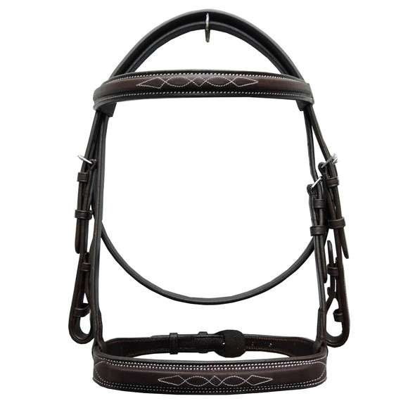 Belle & Bow Sugarbrook Wide Noseband Bridle (Less Reins). Belle & Bow Sugarbrook Wide Noseband Bridle (Less Reins).