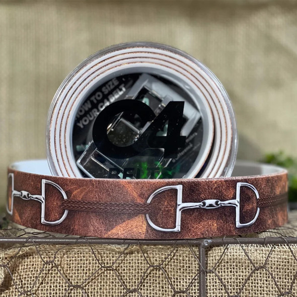C4 Leather and Bits, Grey Matte Buckle . C4 Leather and Bits, Grey Matte Buckle .