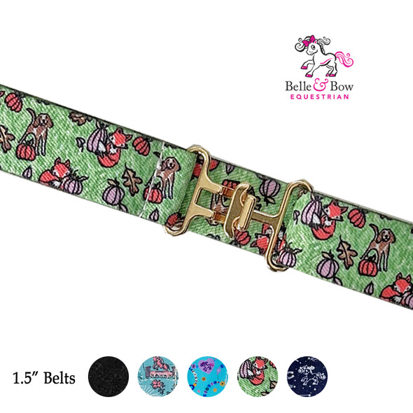 Belle & Bow 1.5" Wide Adjustable Belts, Assorted Patterns