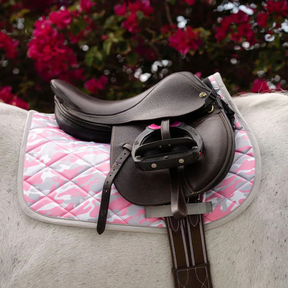 Belle & Bow Pony Saddle Pad, Pink Camo