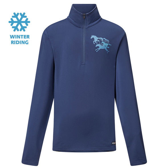 Kerrits Kids In Stride Quarter Zip Fleece Tech Top, Nightsky