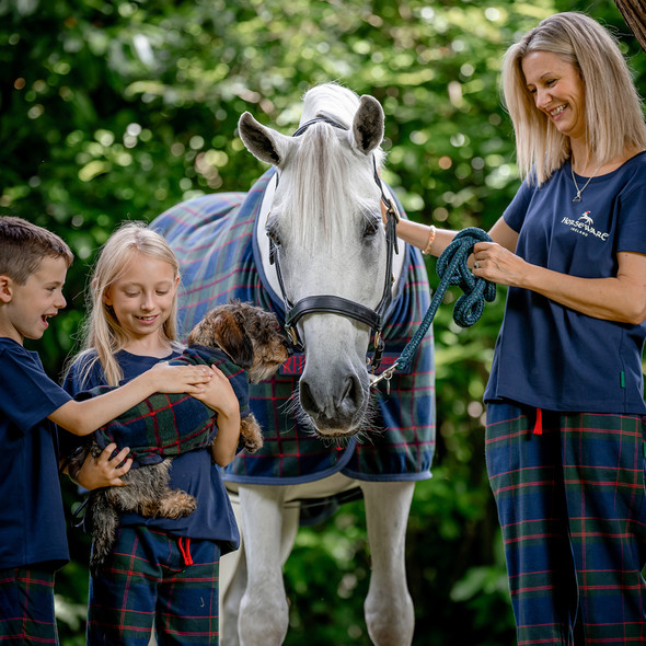 Horseware holiday fleece and holiday pajamas.