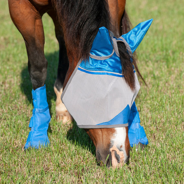 Cashel Crusader Fly Mask, Std with Ears, Blue, 2 Sizes