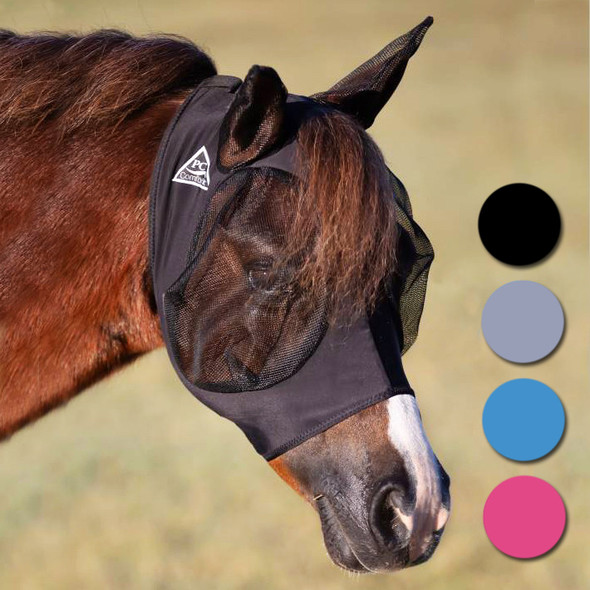 Professional's Choice Comfort-Fit Fly Mask, Mini, Small Pony & Pony, Black.