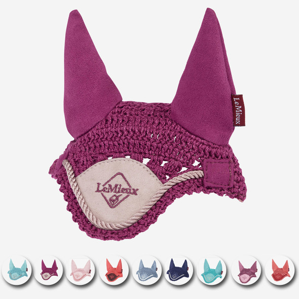 Blackberry LeMieux Toy Pony Crocheted Ear Bonnet.