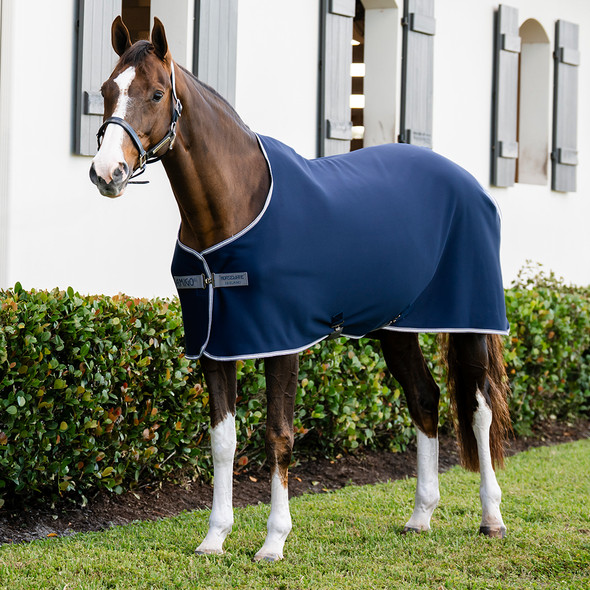 Amigo Pony Jersey Cooler, Navy, Titanium Grey & Silver, 45" - 69''. Amigo Pony Jersey Cooler, Navy, Titanium Grey & Silver, 45" - 69''.