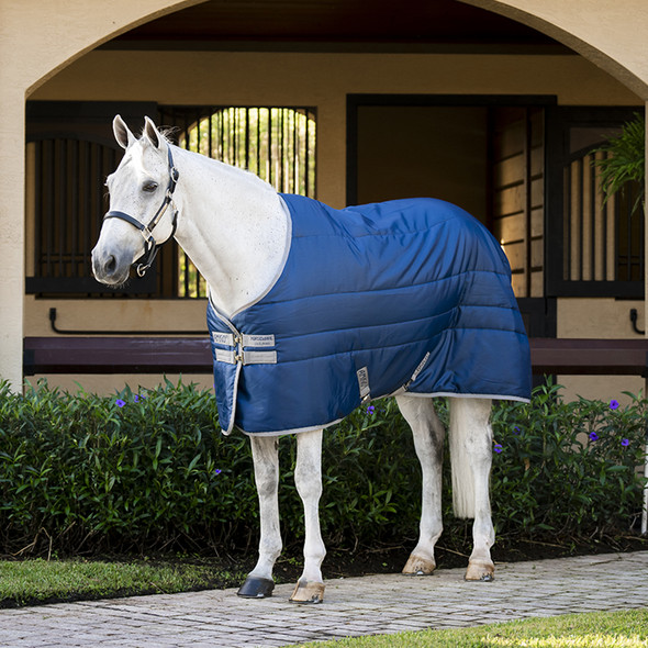 CLOSE Amigo Ripstop Insulator Pony Stable Blanket, 100g, Navy/Titanium Grey. CLOSE Amigo Ripstop Insulator Pony Stable Blanket, 100g, Navy/Titanium Grey.