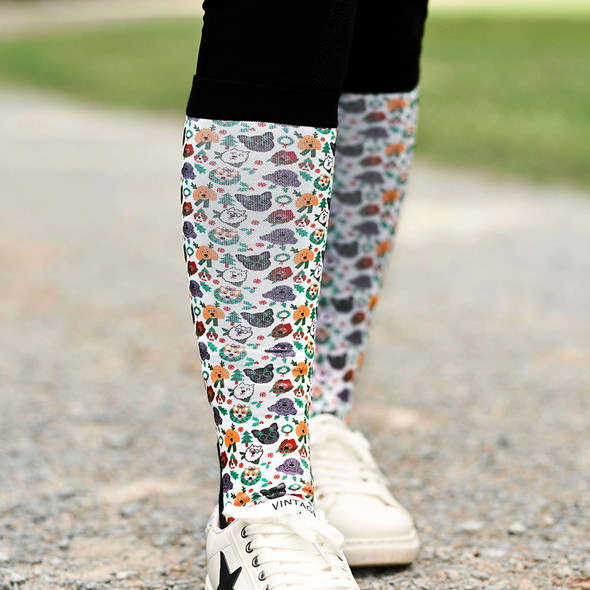 Dreamers & Schemers YOUTH Pair & a Spare Boot Socks, Deck The Paws. Dreamers & Schemers YOUTH Pair & a Spare Boot Socks, Deck The Paws.