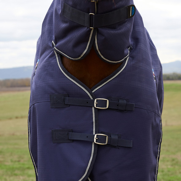 Double buckle front closure on Prelim combo pony sheet. Double buckle front closure on Prelim combo pony sheet.