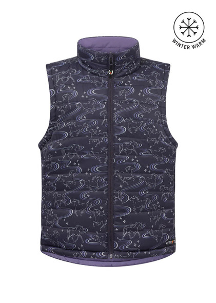 Kerrits Kids Ride The Wind Reversible Quilted Vest, Plum/Violet Dawn. Kerrits Kids Ride The Wind Reversible Quilted Vest, Plum/Violet Dawn.