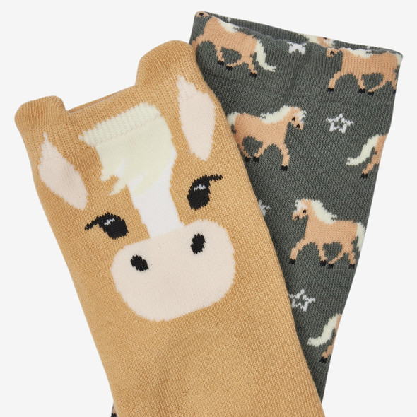 LeMieux Mini Character Socks, Rosemary The Haflinger, 2-Pack, Child