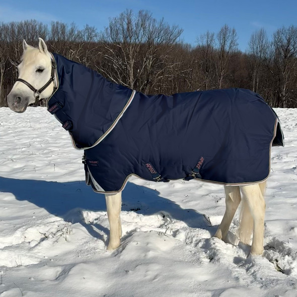 Amigo 1200D Plus HEAVY Turnout, Navy/Lime, Navy, Pink & Blue.