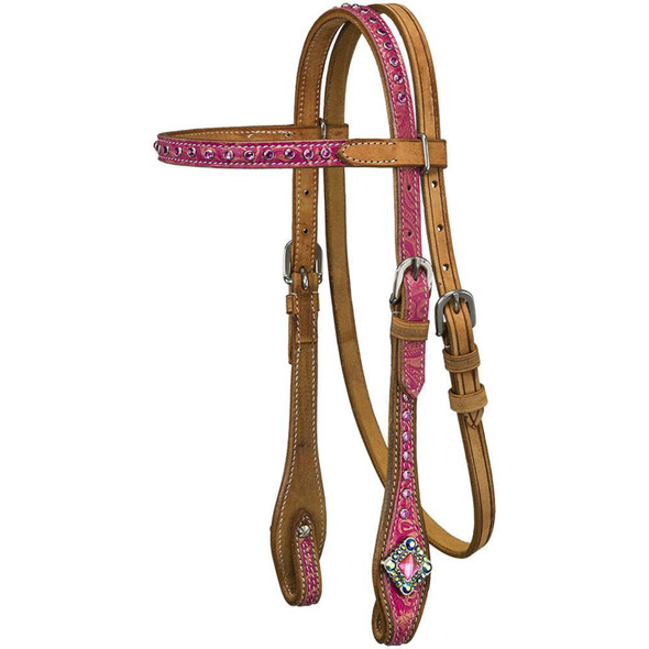 ough1 Silver Royal Azalea Browband Headstall, Mini/Pony.