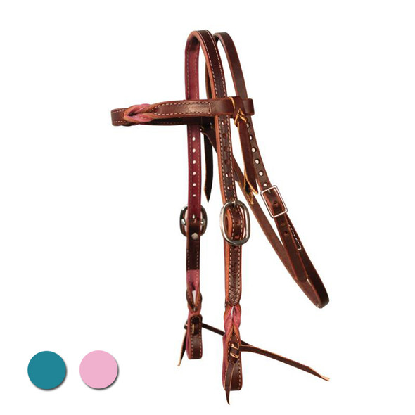 Professionals Choice Pony Emerald Twist Browband Headstall, Orchid.