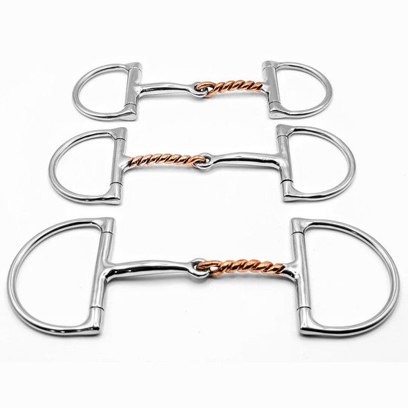 Cheek pieces proportional on pony power steering d ring snaffles.