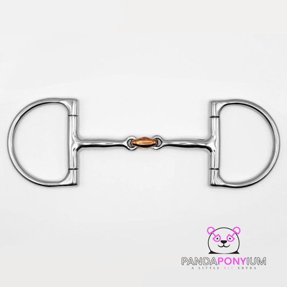 Pandaponyium D Ring, Copper Oval Link Bit for ponies, 4.5".