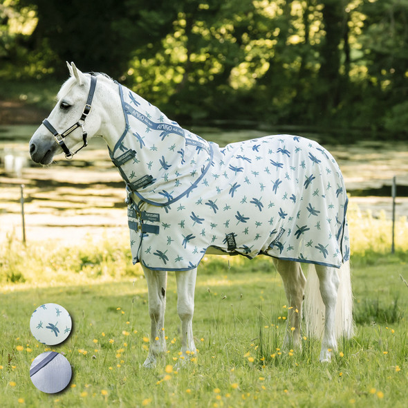 Amigo Bug Rug PLUS Pony, Heather Blue.