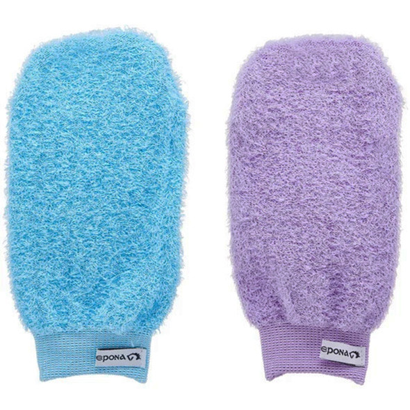 Epona All Purpose Grooming Mitt, Sky Blue & Lavender.