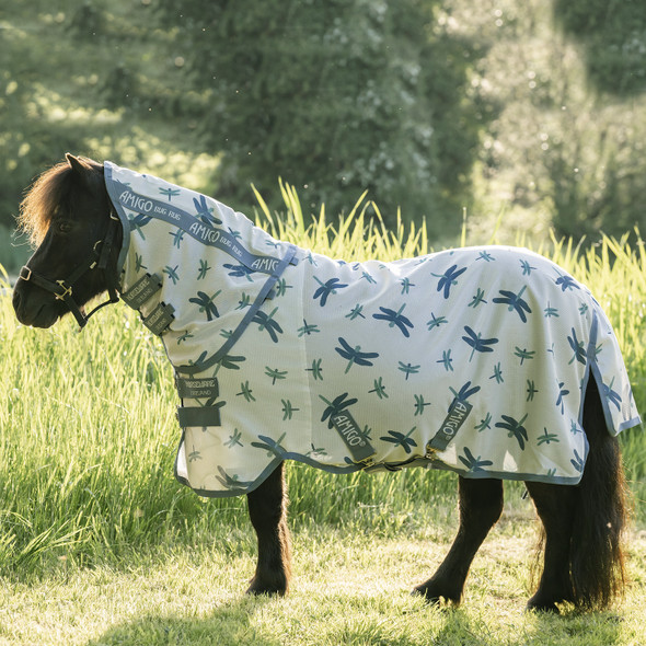 Amigo Petite Bug Rug PLUS, Dragonfly Print/Silver Blue & Sage.