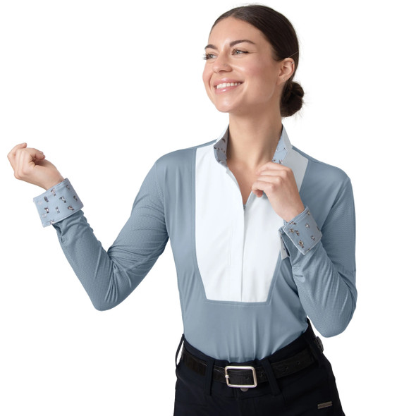 Chestnut Bay SkyCool® Youth Freestyle Show Shirt, Misty Blue.