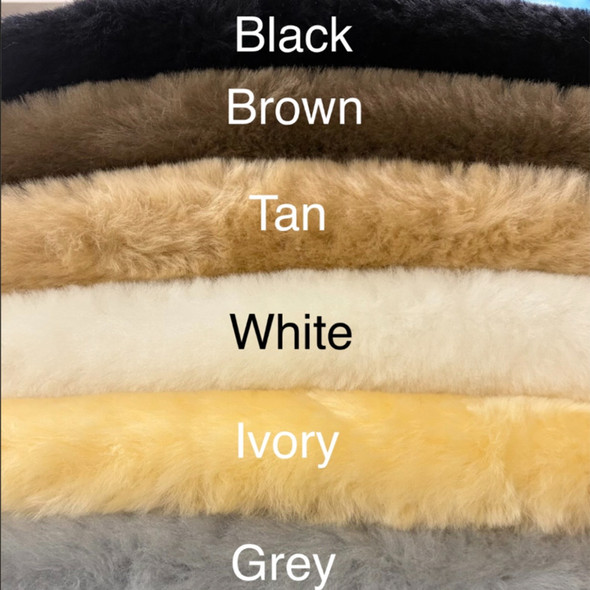 JMS Merino Sheepskin Black Noseband Pad for Grazing Muzzles, Pony 