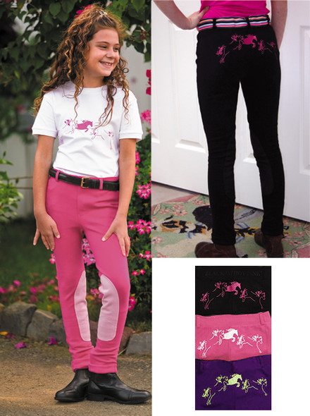 TuffRider Whimsical Horse Embroidered Low Rise Jods.