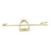 Gold Two Inch Stock Pin with Stirrup